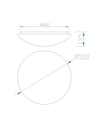 ***OFER/DES*** ZERO * PLAFÓN LED REDONDO 50 CM - 5500K - LUZ FRIA